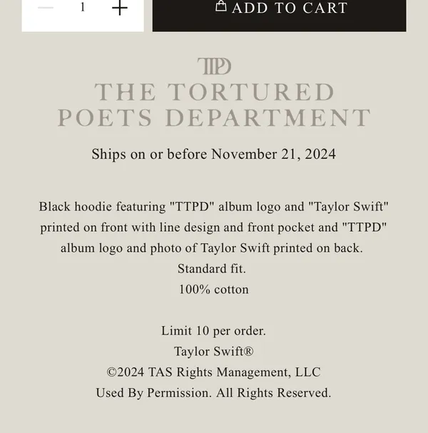 Taylor Swift The Tortured Poets Departments Hoodie - Image 3