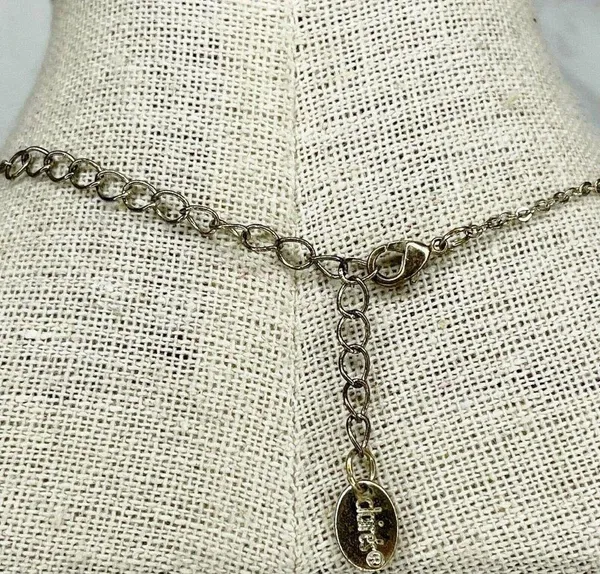 Claire’s Rhinestone Cat Kitten Pendant Charm Silver Tone Chain Link Necklace - Image 4