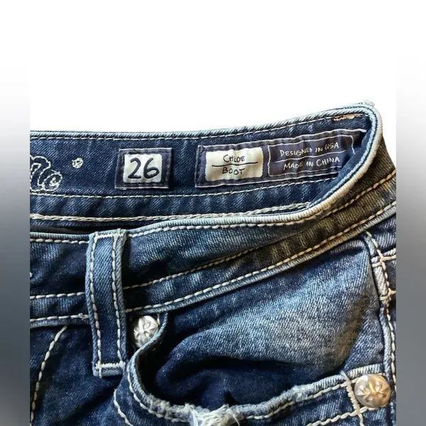 Jeans Lightly Loved Worn Once. Beautiful Pearls, Rhinestones, Sequins - Image 7