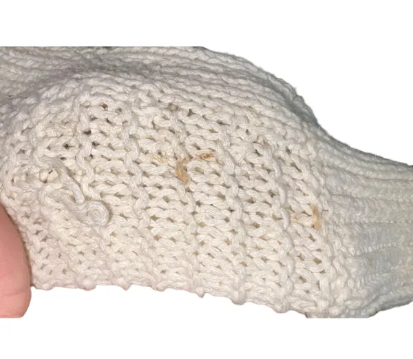 Abercrombie & Fitch Cream Knit Long Sleeve Pullover Scoop Neck Sweater Size S - Image 6