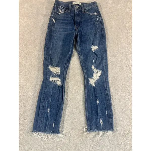 abercrombie & fitch high‎ rise mom jean 24/00s distressed - Image 2