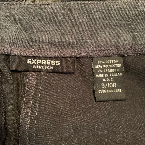 Express stretch charcoal gray cuffed boot cut staple office career pant - Image 6