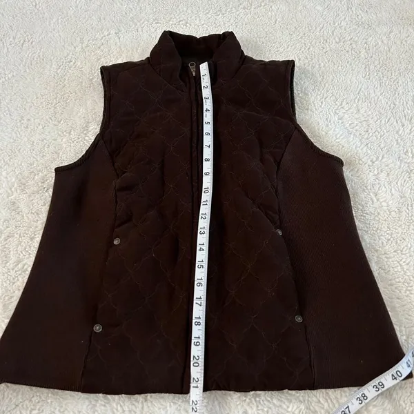 Womens Small Brown Vest Suede Soft Preppy Granola Girl Tomato Gorpcore - Image 4