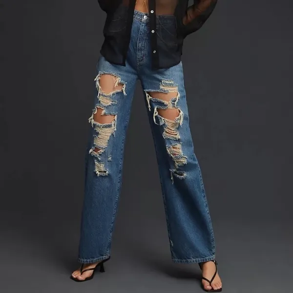 NWT Anthropologie Pilcro Joey High Rise Straight Jeans Size 27 - Image 4