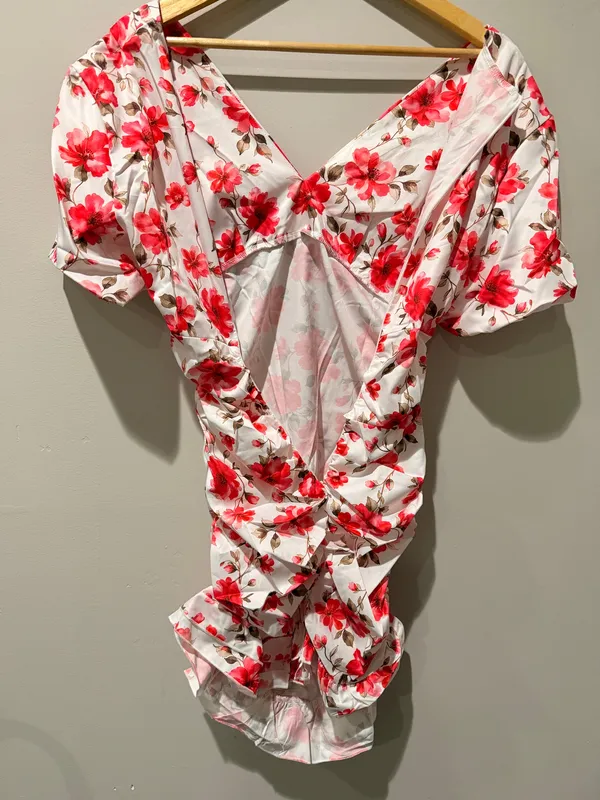 Floral Dress Dainty Feminine Cottage Core Coquette Fairy Whimsical Romantic Chic - Image 5