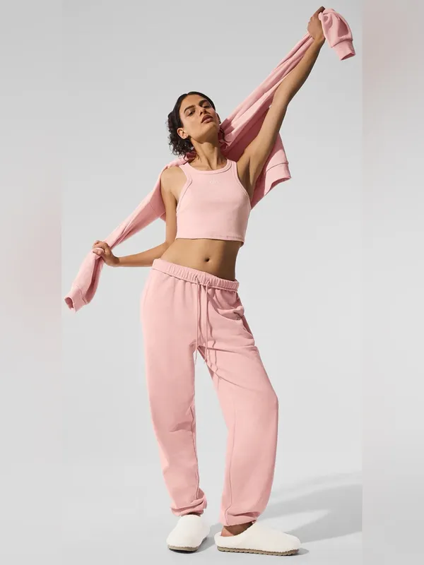 Alo Yoga NWT Accolade Sweatpants Joggers Pink Quartz Size M - Image 2