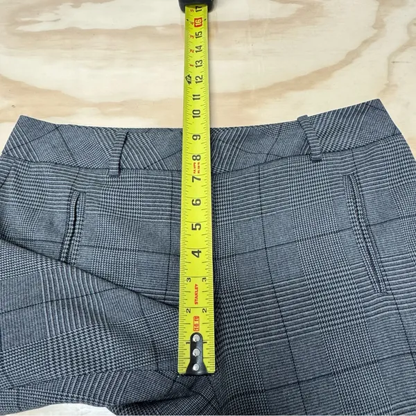 Loft Petite Women’s Plaid Flare Classic Everyday‎ Career Trouser Pants 8P Gray - Image 10