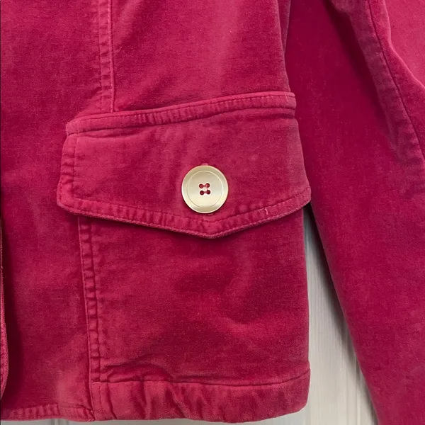 Allen Allen Fuschia Pink Velvet Blazer - Image 5