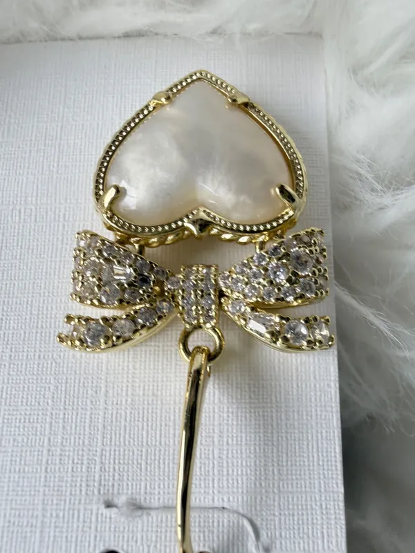 Kendra Scott Haisley Heart Drop Earrings Gold And Ivory Mother Of Pearl - Image 6