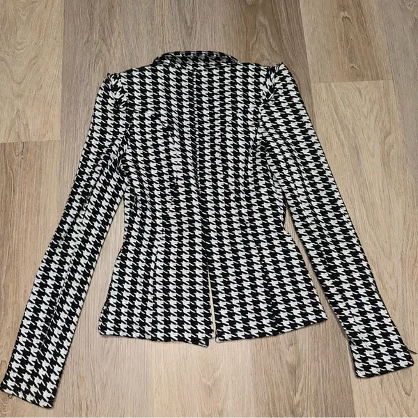 Xtaren Black & White Houndstooth Blazer - Size Small - Image 3