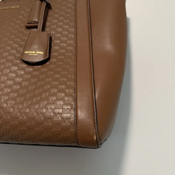 Michael Kors‎ Brown Leather Kali Shoulder Tote Bag Purse - Image 6