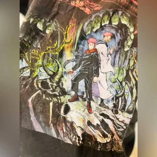 Jujutsu Kaisen Anime Manga TShirt - Size S Crunchy Roll Rare - Image 2