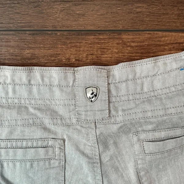 KUHL Hiking Shorts Light Gray Herringbone Outdoor Utility Size 8 Gorpcore Travel - Image 3