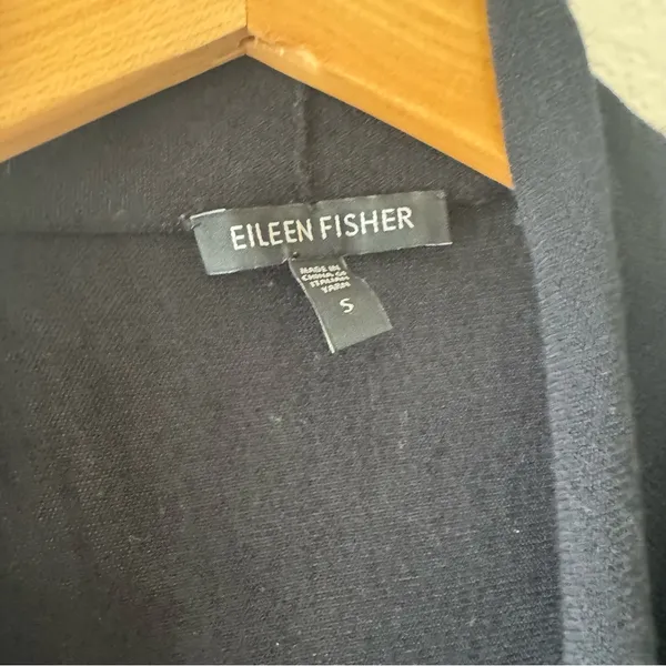 Eileen Fisher merino wool open longline cardigan sweater - Image 2