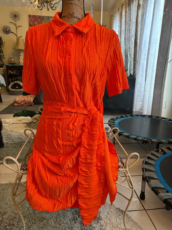 Fabulous orange dress size Lg - Image 2
