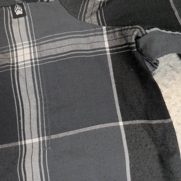 Alaskan Hardgear Duluth Midnight Sun Shirt 80732 XXL Black Gray Plaid Wool Blend - Image 5