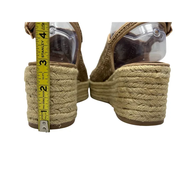 Steven Steve Madden Courage Raffia Espadrille Platform Sandals 7.5 Beachy - Image 5