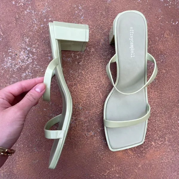 Jeffrey Campbell Like green Maisie Mule Heels sz 9 In great condition - Image 3