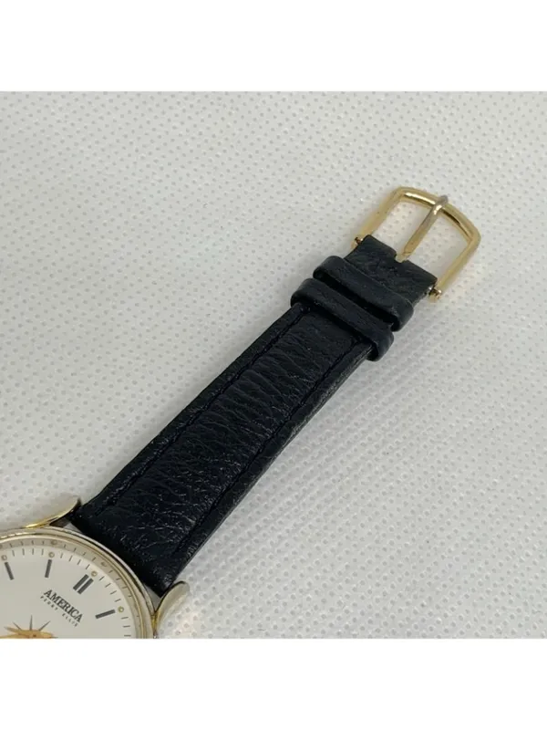 Vintage America Perry Ellis watch women classic 27mm quartz gold tone running - Image 4