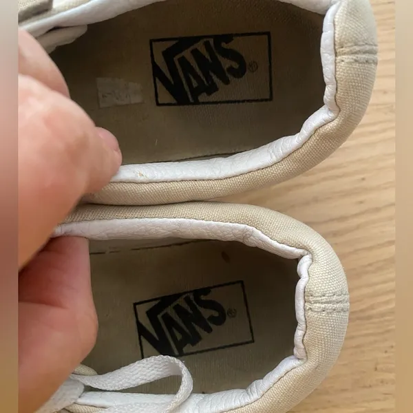 VANS Unisex Ivory White Suede Leather Skateboard Sneakers Women's 8.0 - Image 6