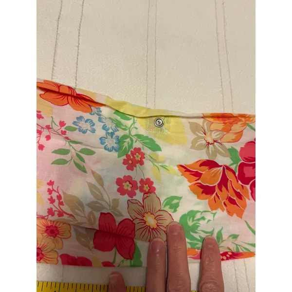 Izod Womens Floral Snap Front Long Sleeve Cotton Shirt Tropical Multi Color LG - Image 6