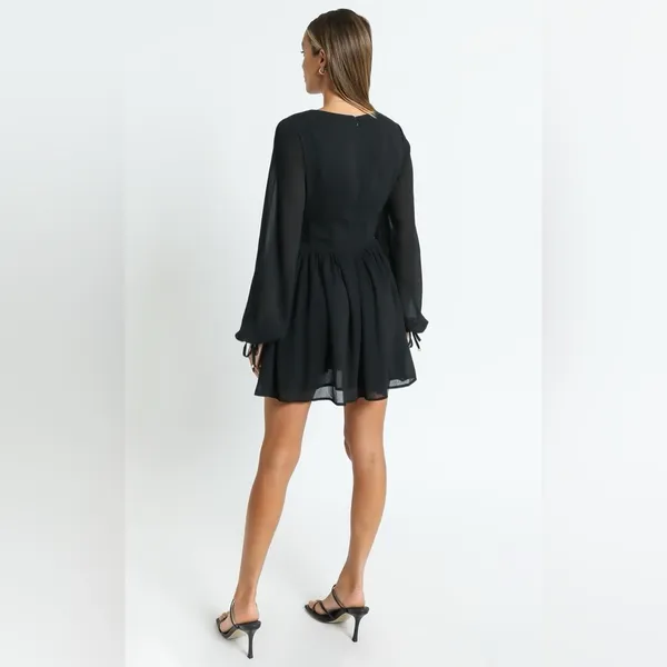 Revolve Showpo Calista Mini Dress in Black Size 6 - Image 3