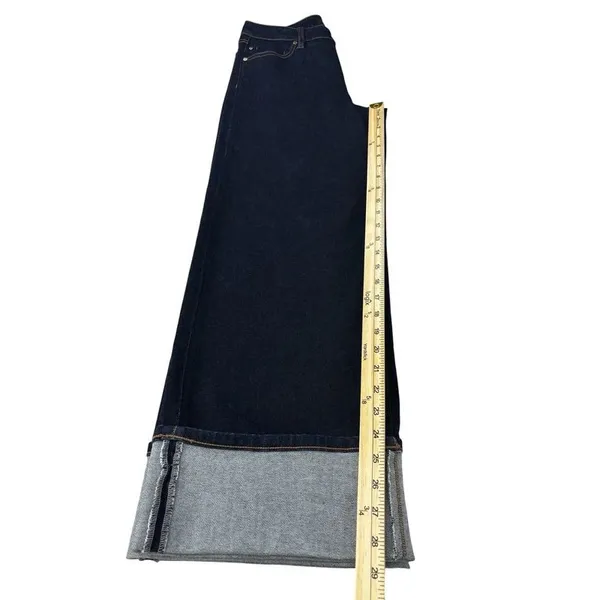 Liverpool Los Angeles High-Waisted Wide-Leg Crop Jeans (Size 8) - Image 4