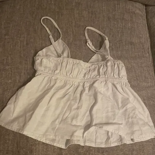 Kendall + Kylie white babydoll top - Image 2