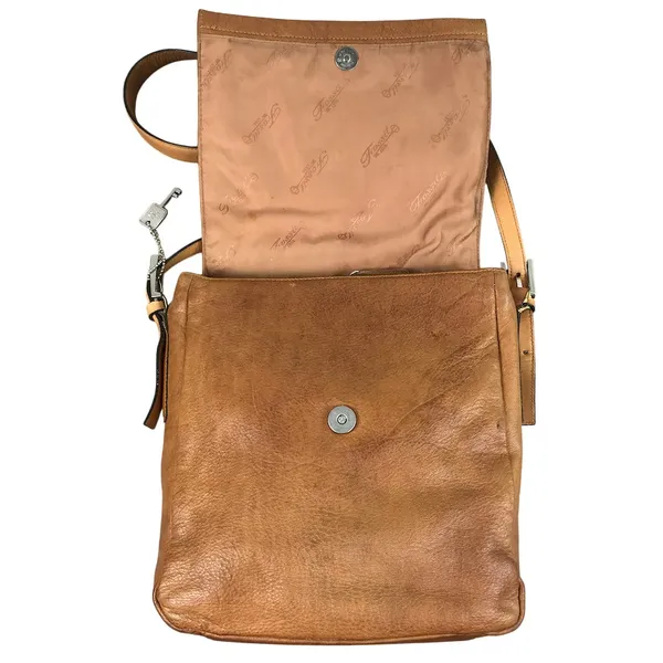 FOSSIL Classic VTG Leather Messenger Crossbody Shoulder Bag Brown Timeless Boho - Image 4