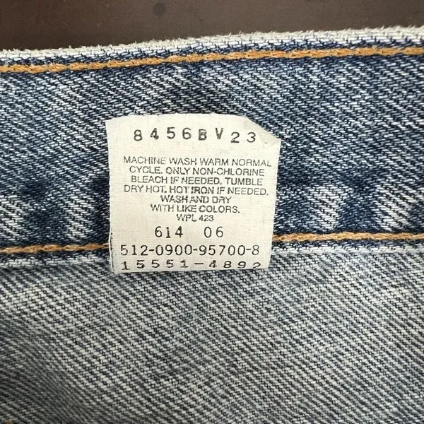 Vintage Levi's‎ 550 Jeans Size 32/12 Relaxed Fit Tapered Leg Denim 00s Ankle Zip - Image 8