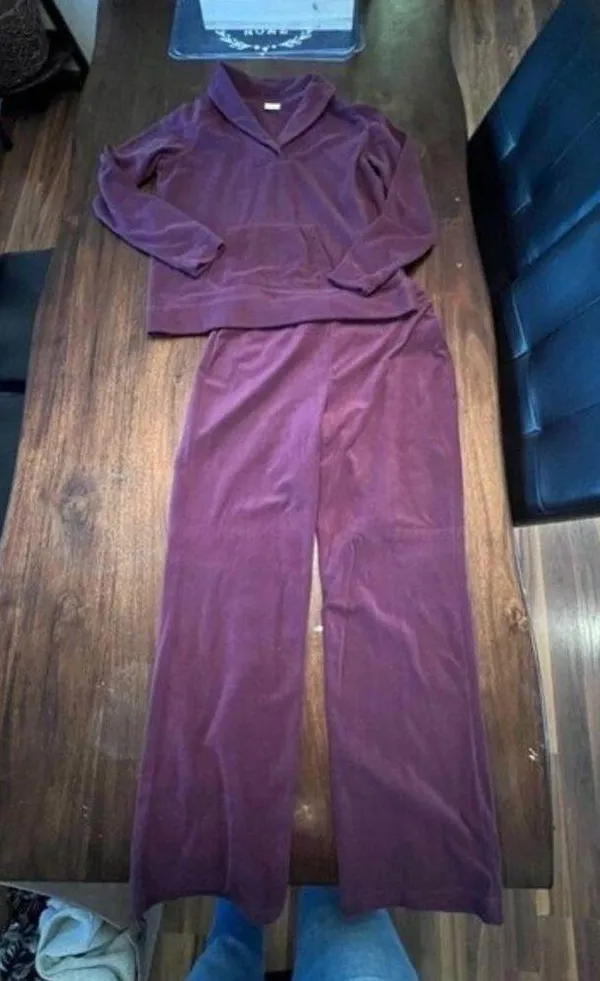 LL Bean purple lounge sweat outfit size small - Image 2