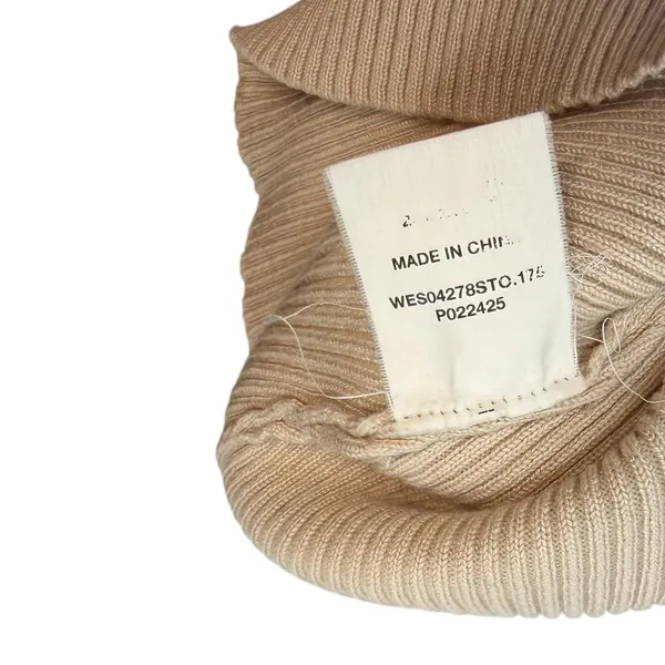 Dissh Ribbed Long Sleeve Top Beige Lettuce Edge Slim Fit Knit‎ Size Small - Image 9