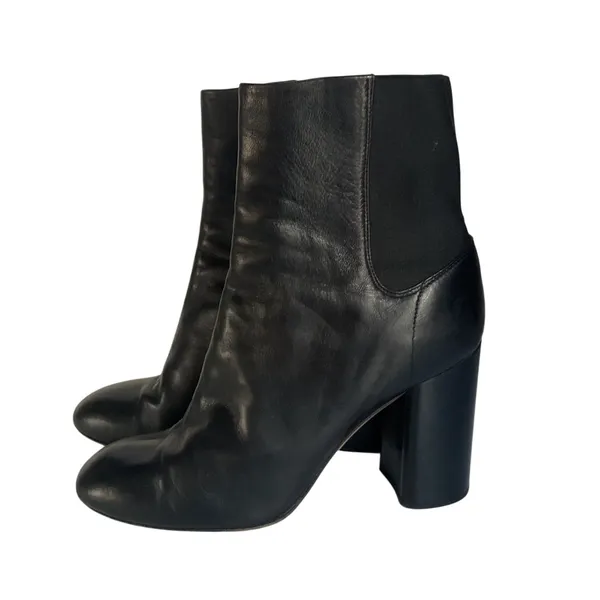 Rag & Bone Black Leather Chelsea Ankle Boots Block Heel Women’s EU 39 / US 8.5 - Image 3