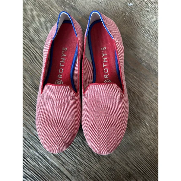 Rothy's Loafer Lollipop Red Retired Print RARE Round Toe Flats womens 7 - Image 9