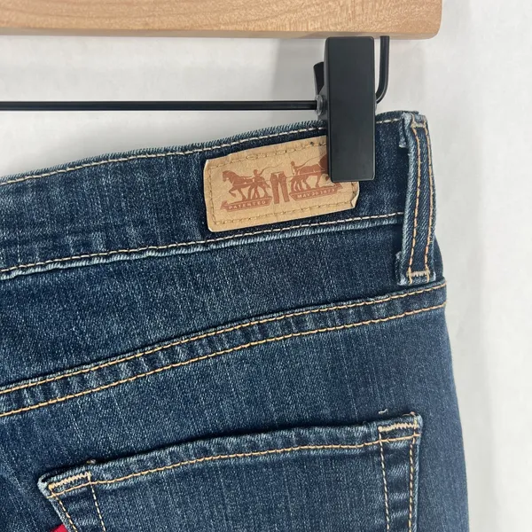 Levi's Skinny Jeans Womens 27 Blue Denim Cotton‎ Stretch Medium Wash Mid Rise - Image 6