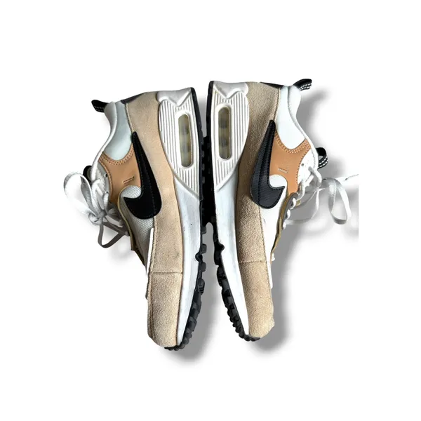 Nike Air Max 90 Futura Womens 7.5 White Tan Black Sneakers Shoes DM9922-002 - Image 3