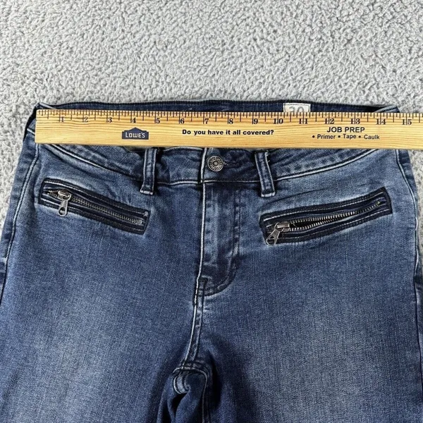 Free People We The Free Skinny Jeans 30x25.5 Moto indie Boho Ankle Zip Rock Edgy - Image 3