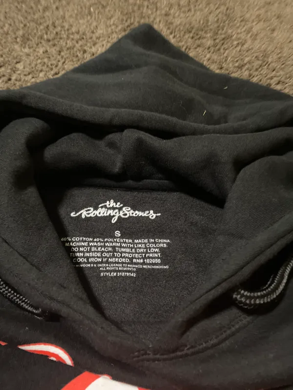 Rolling Stones Black Hoodie Size Small - Image 5