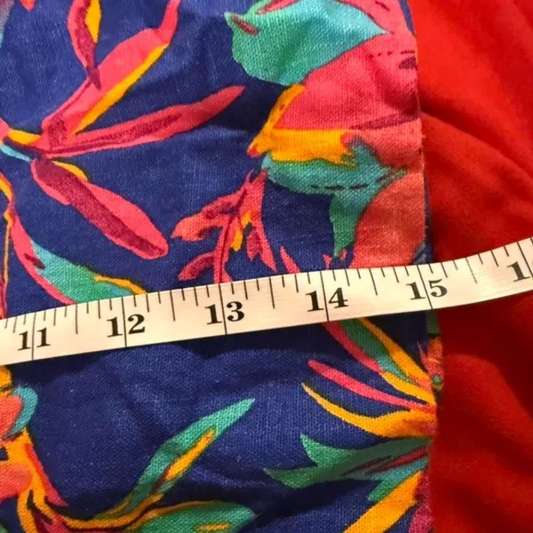 J. Crew Blue Painterly Bloom Linen-Blend High Waist Pleated Shorts size 12 - Image 8