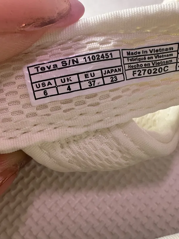Teva White Platform Sandal with Black Midsole Stripe - Women - Image 9