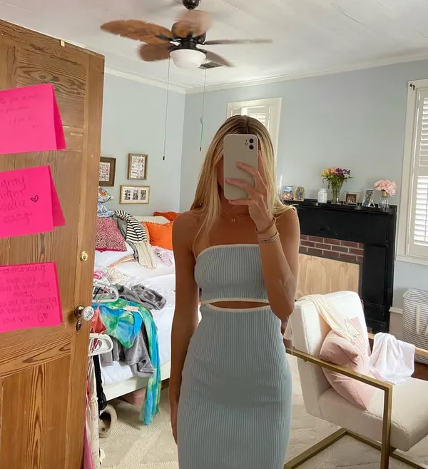 Beginning Boutique Isobel Blue Midi Dress - Image 2