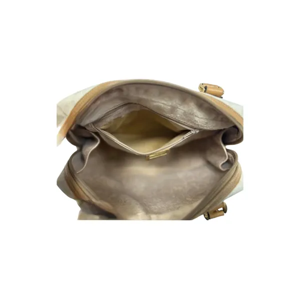 GUCCI Cream GG Monogram Micro Supreme Top Handle Vtg Bag|COA - Image 13