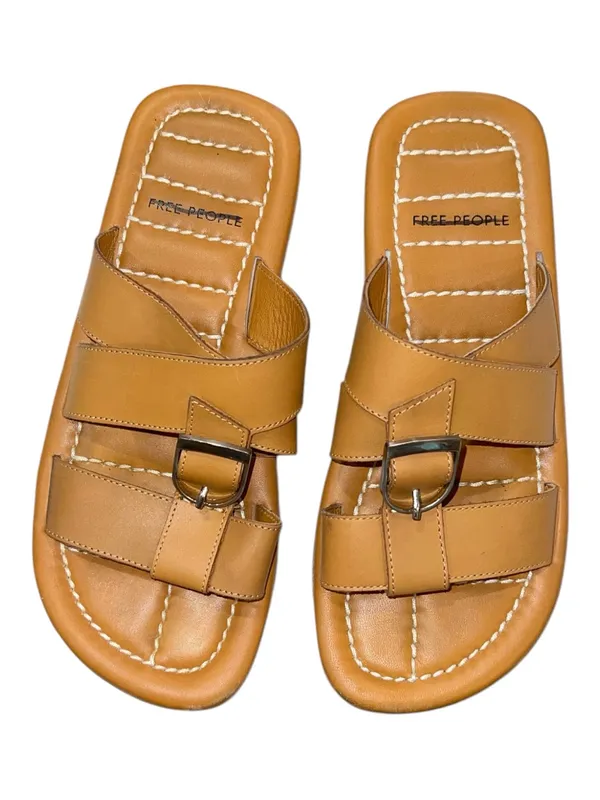 Free People Sloan Buckle Sandals Cinnamon Clay Leather Size 8 Sold Out - Image 8