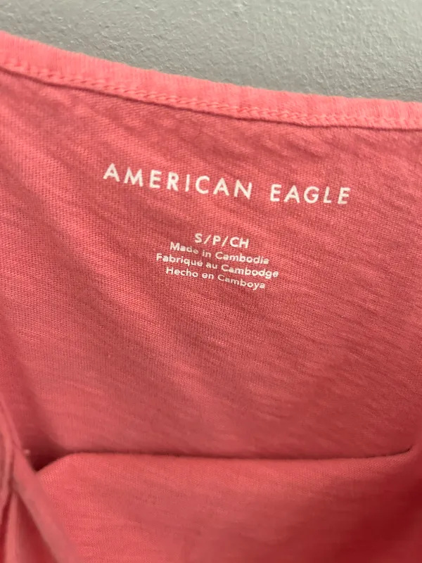 American Eagle Outfitters Pink Crop Top - Image 2