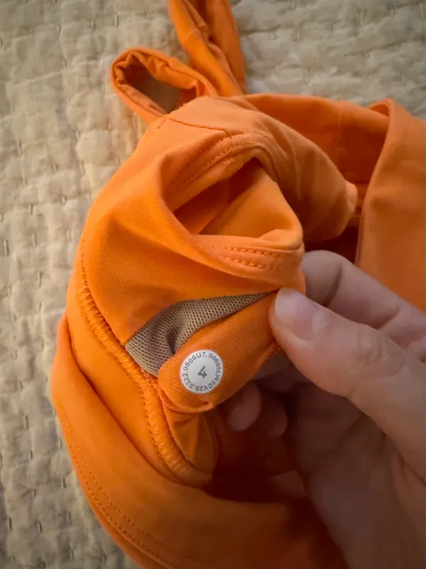 Lululemon Orange high neck Sports Bra - Image 3