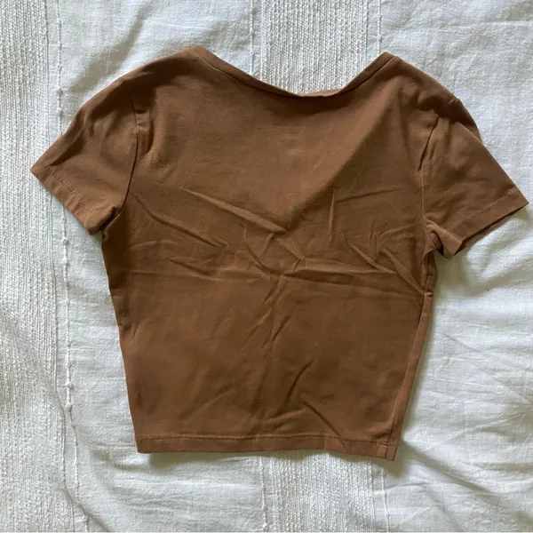 Wild Fable short sleeve crop top orange - Image 2