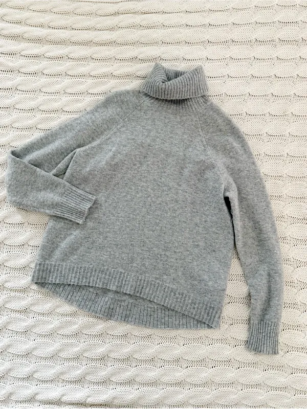 J. Crew Light Gray wool blend Turtleneck Sweater - Image 2