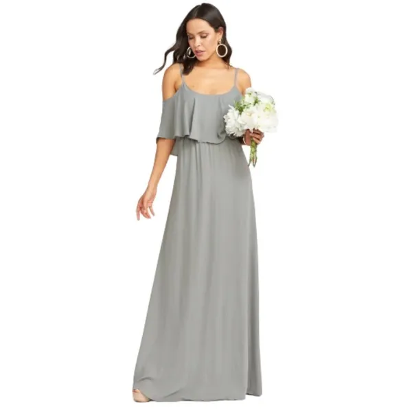 Show Me Your Mumu Caitlin Formal Maxi Soft Charcoal Bridesmaid Dress‎ Size Small - Image 2