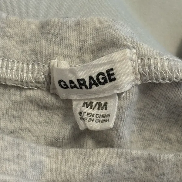 Garage White Graphic Crop Top - Image 3