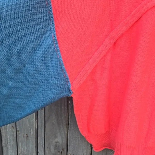 POL Red and Pink Colorblock Sweater - Image 9